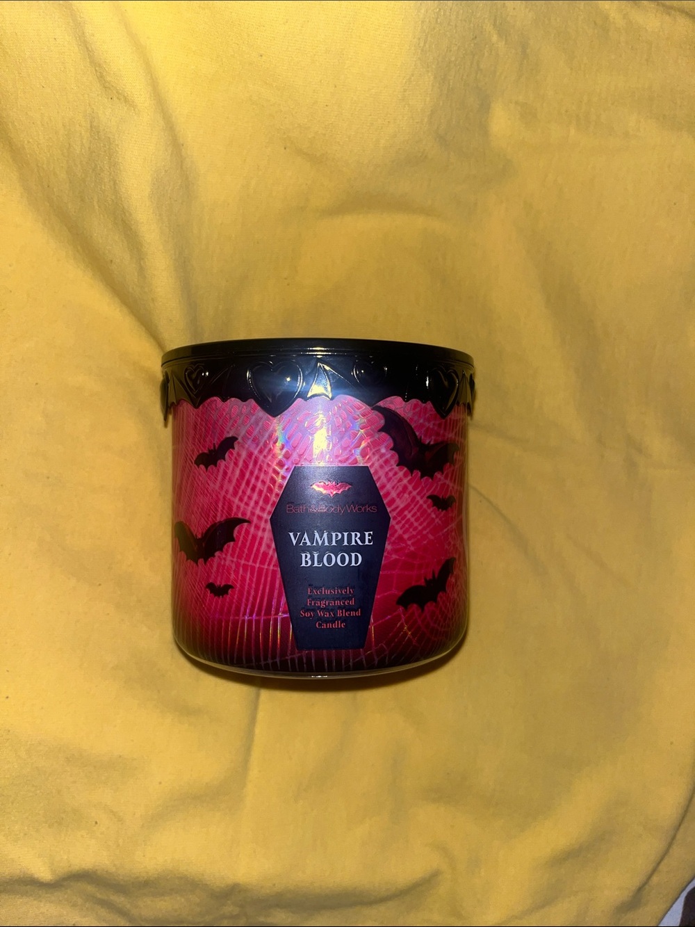 Bath & Body Works Vampire Blood Candle - Pink and Black